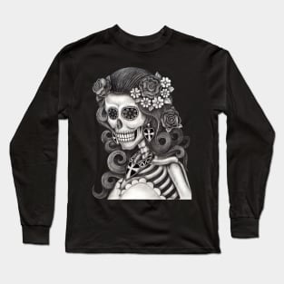 Female skeleton fashion model. Long Sleeve T-Shirt